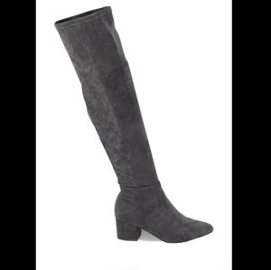 Brand New Over knee Boot Grey Sude